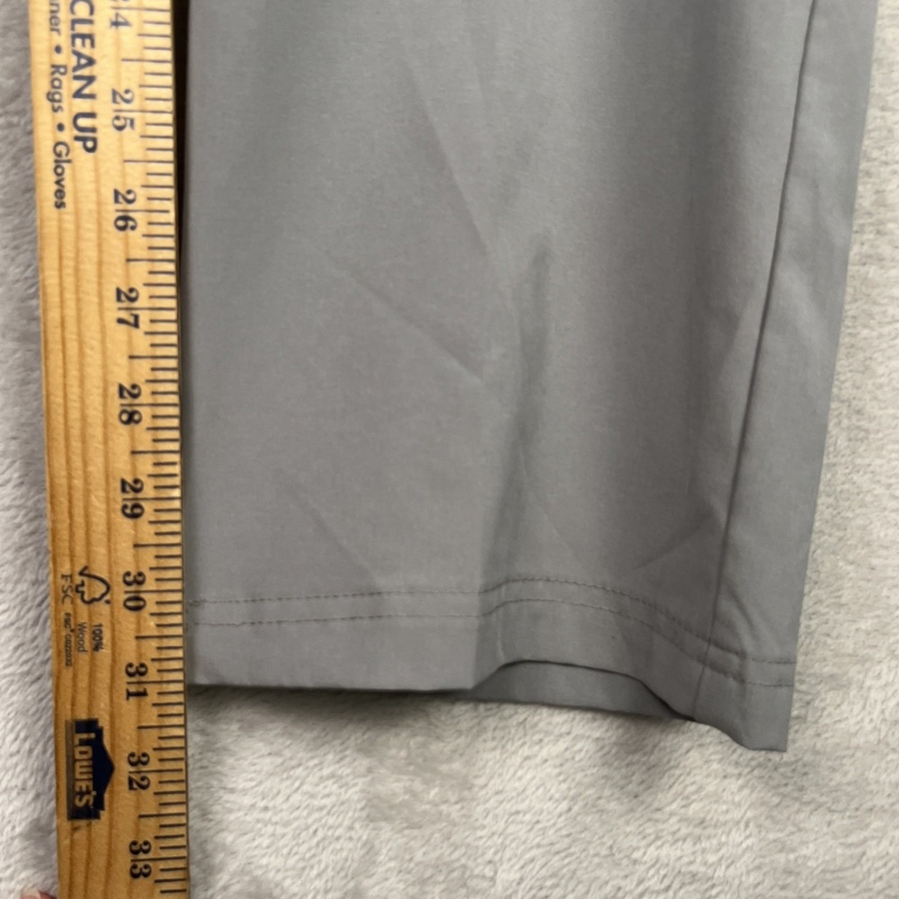 Izod Men's‎ Golf Pants 38x32 Gray Stretch Flat Front Logo Performance Light Grey - Picture 9 of 10